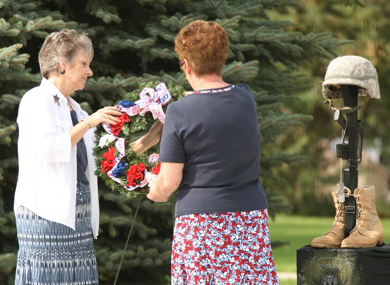 American Legion Auxiliary members Lou Marshall and Connie Frandson of Chadron.