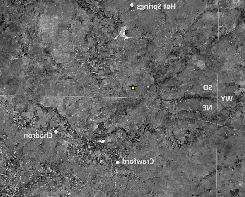 Satellite images of the region depict Sunday's earthquake epicenter with a star.