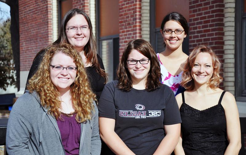 These five seniors will be displaying art in an exhibit in Memorial Hall.